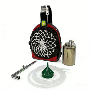 Kit de torche de soudage à soufflet d'air 5 pièces/ensemble, type pédale, avec soufflet en cuivre, pot à huile, poignée en fer, soufflet en cuir et plastique, pour la fusion de métaux et l'or - Product Image 1