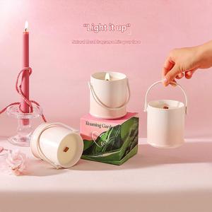 Bougies parfumées artisanales très demandées avec mèches <span class=keywords><strong>en</strong></span> bois, décorations haut de gamme, cire de soja, pot <span class=keywords><strong>en</strong></span> céramique, pour la maison et la chambre. - Product Image 3