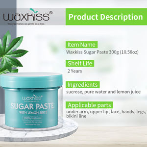 Waxkiss <span class=keywords><strong>Zucchero</strong></span> Kit di <span class=keywords><strong>Cera</strong></span> <span class=keywords><strong>Con</strong></span> Strisce di <span class=keywords><strong>Cera</strong></span> Spatola Di Plastica E di Legno Mini Applicatori Adatto Per Sugaring - Product Image 3