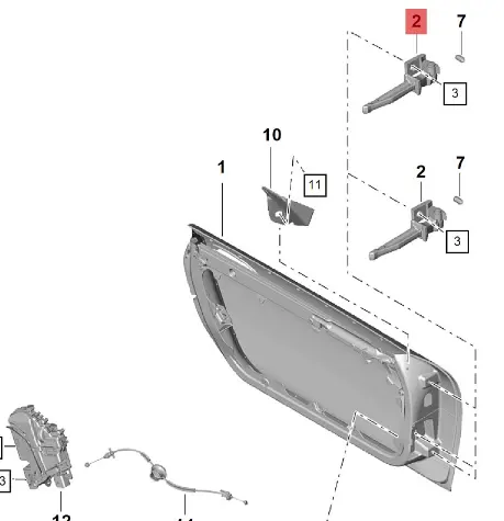 99153131901 99153132001 door hinge L&R For Porsche 2019-2024 Boxster