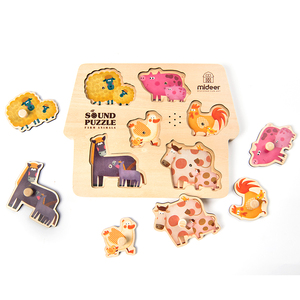 <span class=keywords><strong>Mideer</strong></span> MD3056 niños bebé educación temprana rompecabezas cognitivo juguetes 1 año más SONIDO <span class=keywords><strong>PUZZLE</strong></span> ANIMALES DE GRANJA - Product Image 1