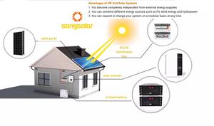 SangSolar energia rinnovabile compatibile 5KW Off grid sistema di energia solare ibrido per la casa con energia sostenibile o sistema di riciclaggio - Product Image 6