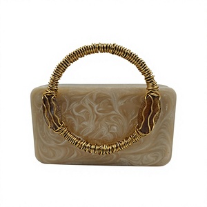 Nouvelle Pochette de Soirée en Résine pour Femme avec Perles, Douce et Durable, Fermeture Ouverte, Idéale pour les Fêtes et les Mariages - Product Image 1