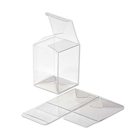Boîte en plastique rectangulaire pliable écologique personnalisée avec un design imprimé transparent pour l'emballage de cadeaux et d'artisanat
