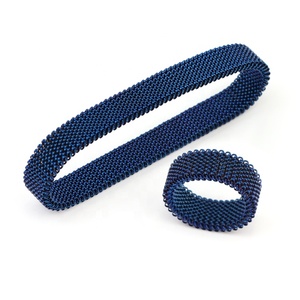 <span class=keywords><strong>Bracelet</strong></span> élastique en acier inoxydable pour hommes <span class=keywords><strong>Bracelet</strong></span> de printemps en <span class=keywords><strong>or</strong></span> marron bleu arc-en-ciel de couleurs mélangées personnalisé - Product Image 3