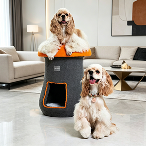 Custom Luxury Indoor Mushroom Novelty vanity stool Pet Beds For <b>Small</b> calming Dogs Cat Cave House Bed Wholesale Manufacturer - Product Image 1