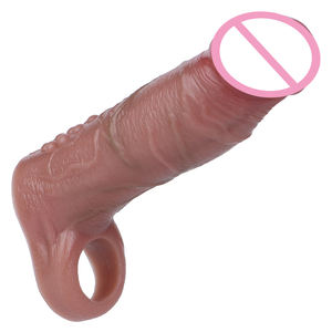 Manchon de pénis ultra réaliste SXXY avec perles à l'arrière, extenseur de pénis en silicone souple, préservatif réutilisable pour hommes, retard de l'éjaculation - Product Image 5