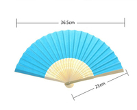 Mini éventail à main pliable en bambou de 21cm avec sac pour cadeau de mariage Vente en gros de haute qualité multicolore fait à la main