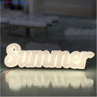 Pabrik Grosir Kustom Bisnis LED Mini Huruf Akrilik Tanda LED Akrilik untuk Dekorasi Iklan