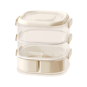 <b>Spice</b> <b>Storage</b> Box Multi Layer Compartmentalized Airtight Kitchen Seasoning Container With Lid Stackable Size M - Product Image 5