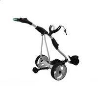 Chariot de golf électrique pliable à 3 roues avec télécommande et batterie amovible pour parcours de golf