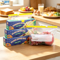 Bolsa de Plástico Transparente con Cierre Hermético, Libre de BPA, para Almacenamiento de Alimentos Congelados, Personalizable al por Mayor, para Clasificación de Alimentos