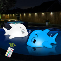 Solaire Flottant Dauphin Boule Lumière Piscine Lumière Étanche Pelouse Ballon Lampe Maison Fête Jardin Décor
