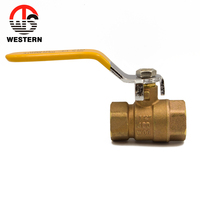 PN20 400WOG 1/2 " - 2 - 4 pouces FXF NPT BSP filetage couleur bronze peint CW617N Dn 50 lpg soutiens-gorge robinet à tournant sphérique en laiton pour gaz pour gaz