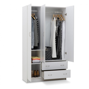 Cheap Price Freestanding Modern Laminate 3-Door Bedroom Furniture <strong>Wardrobe</strong> <strong>with</strong> <strong>Mirror</strong> for Gym Use - Product Image 6