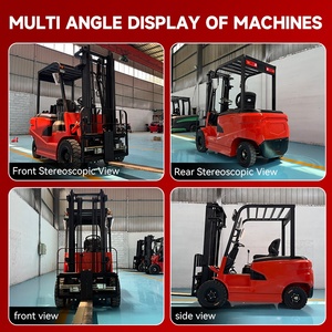 Elektrische vorkheftruck lithium batterij magazijn handling heffen mini onderdelen 4x4 wiel vorkheftruck carretilla elevadora met stoel - Product Image 3