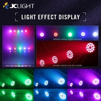 Projecteurs LED Wash Par Slim 18x12W pour DJ, Scène et Fêtes, DMX512, 18x5in1 RGBWA UV, IP33, Ra90, Contrôle Sonore