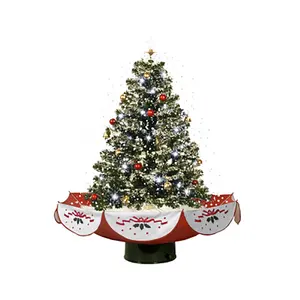 Neue Produkte Umbrella-Shape Base 25 Songs 29 "Led Lighted Musical Self Electric Snowing Weihnachts baum