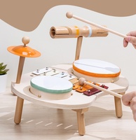 Wholesale Wooden Musical Instrument Set with Xylophone Drum Percussion Educational Toys for Kids