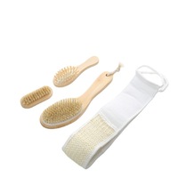Promotion en gros : Coffret cadeau de bain 4 pièces avec brosse corporelle en forme de cuisse de poulet, éponge de dos et brosse à ongles