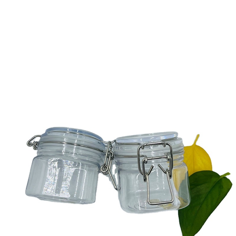 Wholesale Facial Clean Round Plastic Seal Cosmetic Jar 200g In Stock With Metal Lock