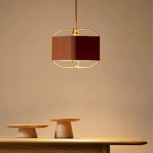 Lampe suspendue rétro nordique, 40 cm de large, rectangulaire, LED E27, commande par interrupteur, pour bureau, chambre à coucher - Product Image 3