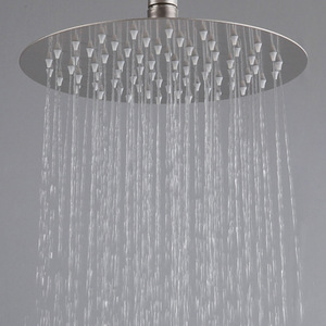 Hemans Rain Shower Head 8 Inch <b>Round</b> Top Spray Durable <b>Brushed</b> Stainless Steel - Product Image 1