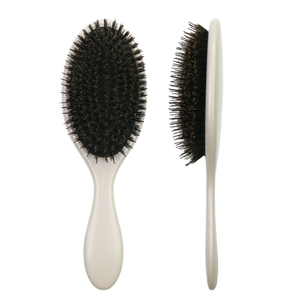 Youxin YQ-009 Brosse démêlante pour extensions capillaires, marque privée, en plastique marbré, à poils de sanglier, avec picots en caoutchouc et fonction de massage du cuir chevelu - Product Image 1