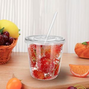 Vasos Desechables para Mascotas de 400 ml con Tapas Planas y Pajitas, Vasos Transparentes de Plástico para Fiestas, Cumpleaños, Bodas, Eventos Navideños - Product Image 5