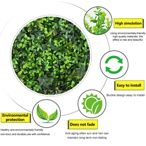 Paneles de paredes de plantas de hierba <span class=keywords><strong>verde</strong></span> artificial flor falsa colgante de plástico falso para exteriores baratos - Product Image 2