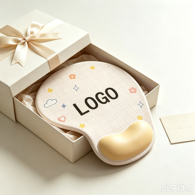 Custom Printed Ergonomic Wrist Support Mouse Pad Memory Foam Comfort Mouse Mat With Gift Box for Office Promotion Business Gift