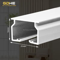 Rail de rideau en aluminium de luxe pour montage au plafond ou au mur, rail droit en M, pour vente en gros