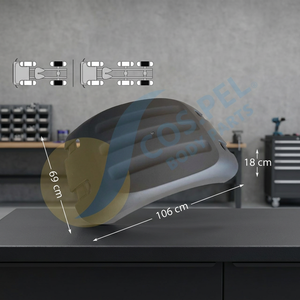 Nouveau COS.PEL. Fabricant professionnel de garde-boue supérieur RH-LH sans tendeurs (noir) PP+EPDM pour modèles XF/CF - Product Image 2