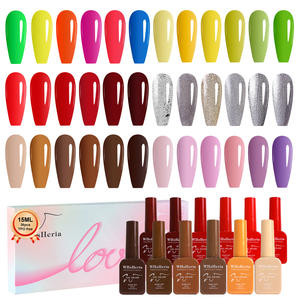 Nouvelle tendance estivale WHsHeria Kit de vernis gel 6 pièces pour débutants 15 ml Ensemble de vernis à ongles en gel Longue durée UV LED Nail Art <span class=keywords><strong>Manucure</strong></span> - Product Image 1