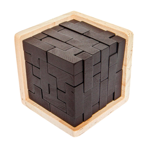 Rompecabezas de Cubo 3D de Madera, <span class=keywords><strong>Juego</strong></span> de Lógica, Bloques Soma, Juguete Geométrico, Desafío para Adultos <span class=keywords><strong>y</strong></span> Niños, Decoración de Escritorio, Regalo para el Aula - Product Image 2