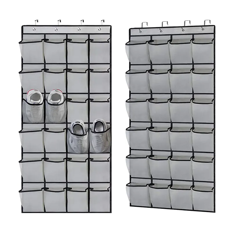 Over the Door 12 pockets hanging cardboard shoe rack closet organizer wholesale