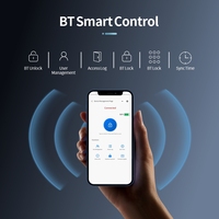 Controlador de Acceso para Puerta de Vidrio con RFID de 13.56MHz y Huella Dactilar, Kit Inalámbrico Independiente con Control por Aplicación, Kit de Cerradura Inteligente