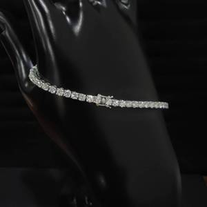 10k 14k vàng vàng tùy chỉnh kim cương quần vợt Chuỗi Vòng Đeo Tay IGI chứng nhận kim cương phòng thí nghiệm phát triển Kim Cương Trang sức vòng tay phụ nữ - Product Image 5