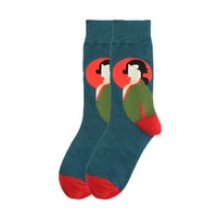 Impression personnalisée Jacquard vente en gros de chaussettes de haute qualité en coton coloré Festival fou drôle hommes chaussettes d'équipage