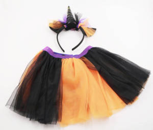 Ensemble de jupe tutu en maille polyester pour enfants, motif licorne, pour Halloween, fête d'anniversaire, carnaval, tenue de fête pour filles - Product Image 3