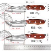 Nouveau couteau à désosser forgé et couteau à viande mongol, couteau de boucherie polyvalent pour le camping en plein air, le barbecue et la découpe de la viande