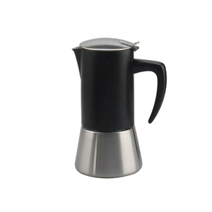 Cafetera Moka de Acero Inoxidable con Diseño Minimalista y Tapa para Preparar Café - Product Image 1