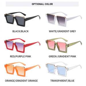 Lunettes de soleil tendance 2025 pour femmes, monture large, UV400, carrées, en métal, anti-lumière bleue, avec logo personnalisé - Product Image 5