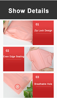Sacs d'emballage en plastique CPE couleur mate dépolie avec fermeture éclair pour sous-vêtements, chaussettes et vêtements, personnalisables avec logo