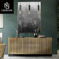 Buffet Boca de luxe de haute qualité conçoit un buffet en acier inoxydable buffet doré pour villa