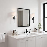 Lampe murale de chambre à coucher en fer noir nordique pour projet hôtelier ETL, lampe murale moderne d'intérieur pour la maison