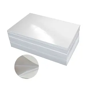 Carta vinilica con stampa personalizzata lucida impermeabile a4 carta adesiva in pvc bianco trasparente a getto d'inchiostro