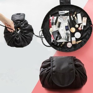 Bolsa de Cosméticos de Gran Capacidad, Portátil, con Cordón, Estuche de Almacenamiento de Maquillaje para Viaje, Negro, Gris, Rosa, Origen Yiwu - Product Image 2