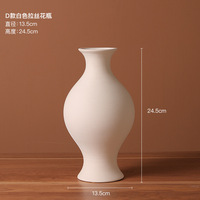 Vase en céramique blanc mat texturé côtelé, forme goutte d'eau horizontale, style moderne minimaliste ARM LVG, récipient floral en porcelaine