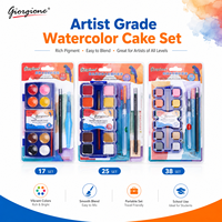 Ensemble de peinture à l'aquarelle solide Giorgione en gros pour les élèves, capacité de 3 ml, pour la peinture sur papier et sur toile